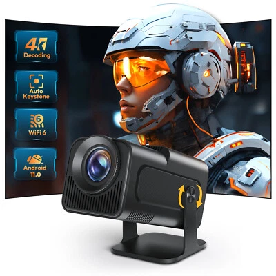 4K Projektor Beamer 18000 Lumen Smart HD WiFi Bluetooth HDMI Android Heimkino - Bild 1 von 4