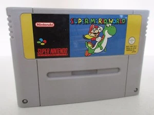 SUPER MARIO WORLD - SUPER NINTENDO - JEU SUPER NES SNES PAL FAH - Foto 1 di 3