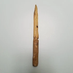 Vintage Pfadfinder naives geschnitztes Holz Messer Küche Volkskunst 9" bin8 - Bild 1 von 5