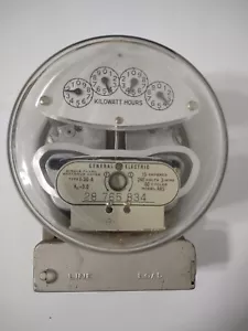 Medidor eléctrico de colección General Electric vatios horas AR-5 tipo I-30-A cúpula de vidrio E8 - Imagen 1 de 14