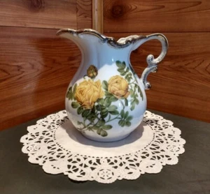 VINTAGE ORNATE FRESCO IMPORTS CERAMIC PITCHER/VASE WITH LABEL - Picture 1 of 10
