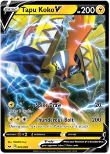 Pokémon TCG Tapu Koko V Schwert & Schild Base Set 072/202 Holo Ultra Rare - Bild 1 von 1