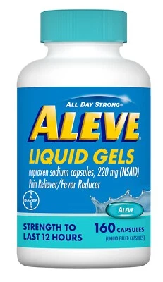 Жидкие гели Aleve напроксен натрий 220 мг облегчение боли/лихорадки, 160 капсул - Изображение 1 из 2