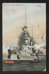 134-BOATS & SHIPS -GERMANY -S. M. S. Kaiser Wilhelm II (1907) - Picture 1 of 2