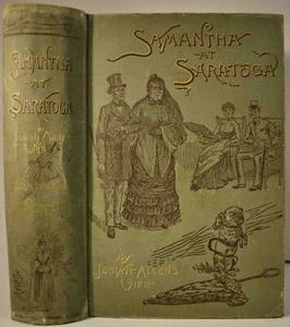 1887 SAMANTHA AT SARATOGA Marietta Holley VG 1st Edition Restored Binding - Picture 1 of 20