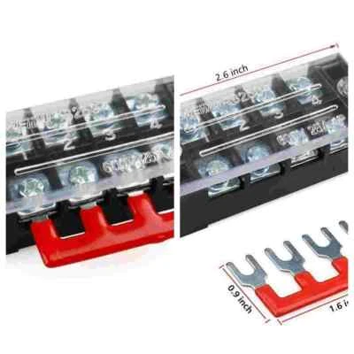 600V 25A Dual Row 4 Position Screw Terminal Electric Barrier Strip Block - Image 1 of 4