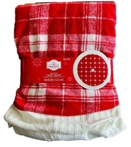 Weihnachtsbaum Rock 48" rot mit Karo Holiday Time Neu mit Etikett - Bild 1 von 5