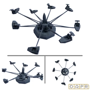 DAPR-N Gauge Model Railway Scenery Kit - Motorised Vintage Fairground Jets Ride - Picture 1 of 5