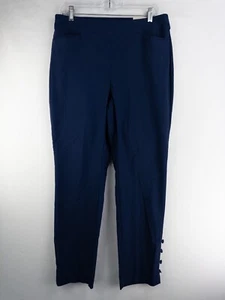 Neu mit Etikett $ 90 Chicos Damenhose 1,5 R King marineblau Saum Knöchel Brigitte Büro Karriere - Bild 1 von 9