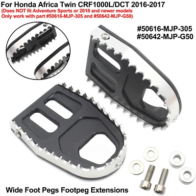 For Honda Africa Twin CRF1000L/DCT A Set Front Wide Foot Pegs Footpeg Extensions - Image 1 of 4