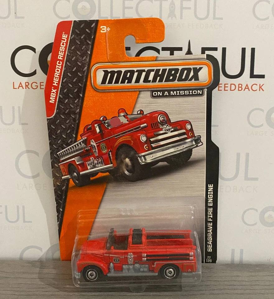 MATCHBOX - #77 MOTOR DE BOMBEROS SEAGRAVE - 2013 - COCHE FUNDIDO A PRESIÓN *SIN USAR, EN CAJA*🔥 Foto 1 de 1