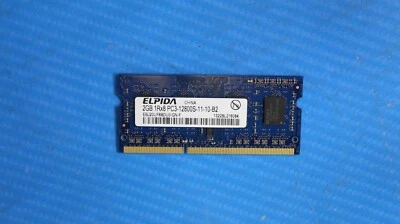 MacBook Pro A1286 Elpida 2GB PC3-12800S SO-DIMM Memory RAM EBJ20UF8BDU0-GN-F - Image 1 of 2