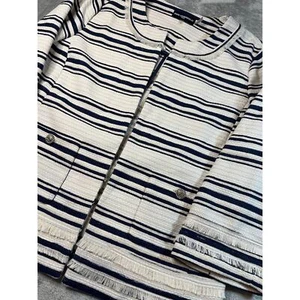 Karl Lagerfeld Tweed Jacket Womens Size 12 Business Casual Career Office - Picture 1 of 6