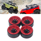 (Red) 1.9 Inch Beadlock Wheels RC Wheel Rim Set For 1/10 RC Crawler TRX4