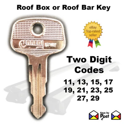 JMA, HD, ERREBI, SILCA Ford & Vauxhall VW Land Rover Roof Bars, Key, Code 11 13 15 17 19 21 23 25 27 29