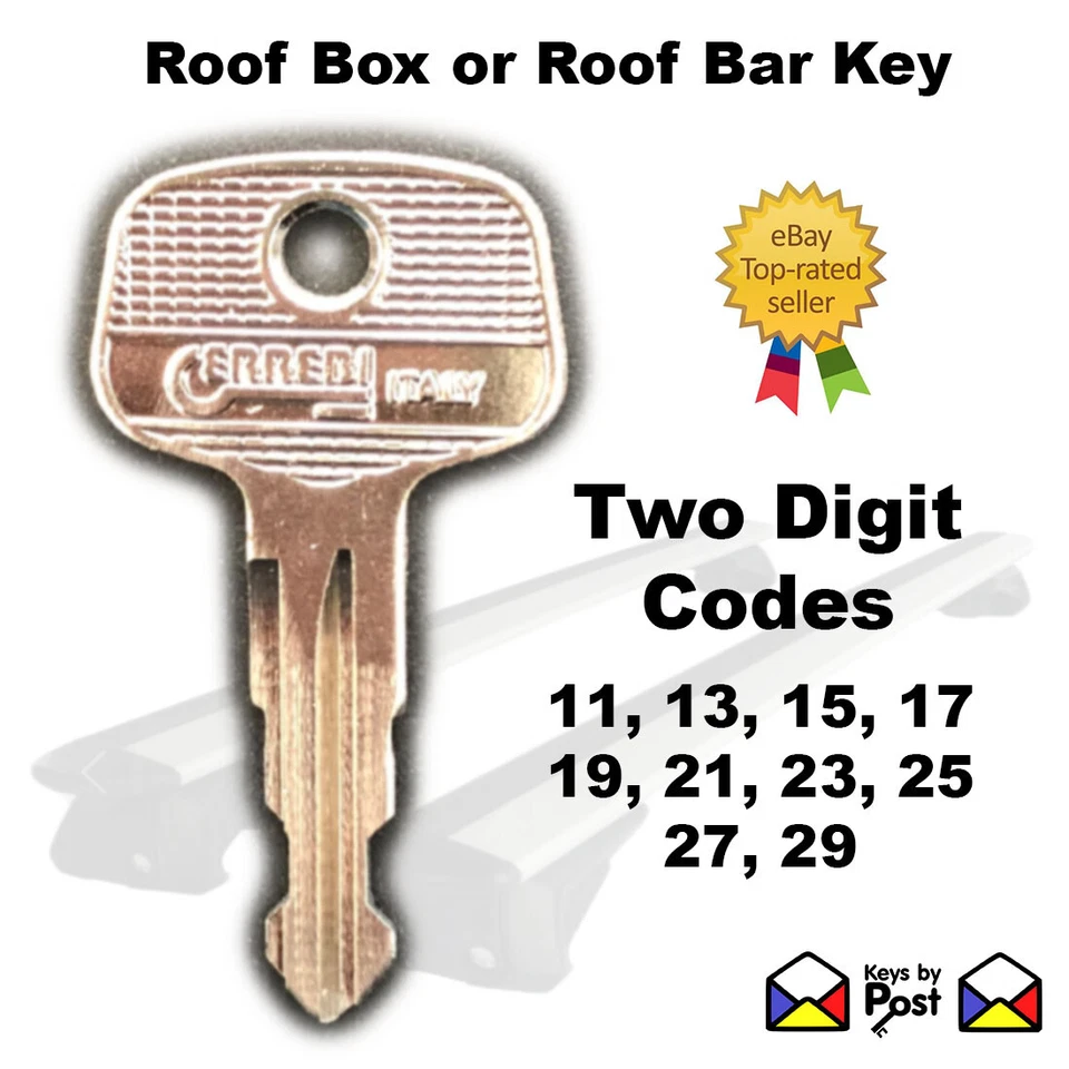JMA, HD, ERREBI, SILCA Ford & Vauxhall VW Land Rover Roof Bars, Key, Code 11 13 15 17 19 21 23 25 27 29