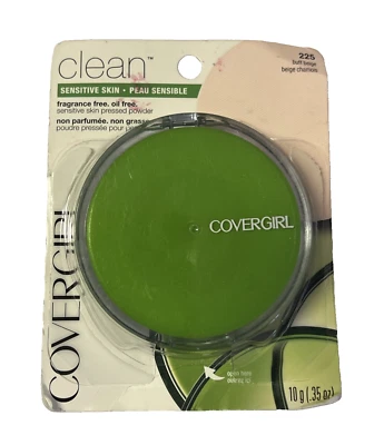 Covergirl Clean Sensitive Fragrance-Free Pressed Powder, 225 Buff Beige (Lime) - Image 1 of 4