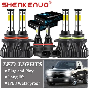 6x LED Headlight Hi/Lo+Fog Light For 2003-2006 Chevy Silverado 1500 2500 3500 HD - Picture 1 of 12