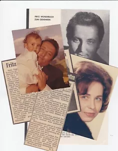 FRITZ Wunderlich foto privada pequeña y algunos artículos de periódico - Imagen 1 de 2