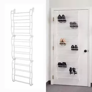 36 pares estante para zapatos de ahorro de espacio 12 niveles sobre puerta zapatos organizador de almacenamiento Reino Unido - Imagen 1 de 12