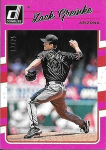 2017 Panini Donruss Pink Border #48 Zack Greinke #17/25