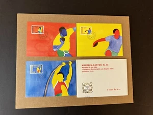 Liechtenstein FDC Maximum Card (MK48) 1984 Summer Olympics #781-83 +Pole Vault - Picture 1 of 2