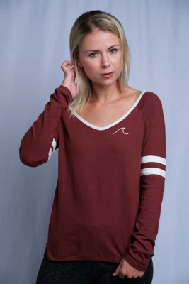 Camiseta para mujer Roxy cuello redondo ondulado L/S (S03) Foto 1 de 4