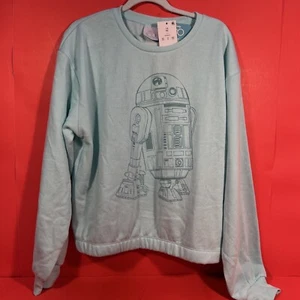 Disney 100 Kids Star Wars Sweatshirt. Blue. R2D2 Size Medium (8) - Picture 1 of 4