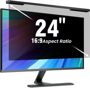 24" Hanging Computer Privacy Screen Filter for 23.8" Monitors #R022 - Photo 1/5