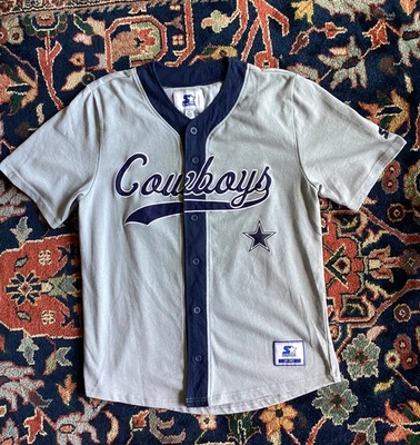Camiseta NFL Dallas Cowboys Starter beisebol botão para baixo média - Imagem 1 de 4