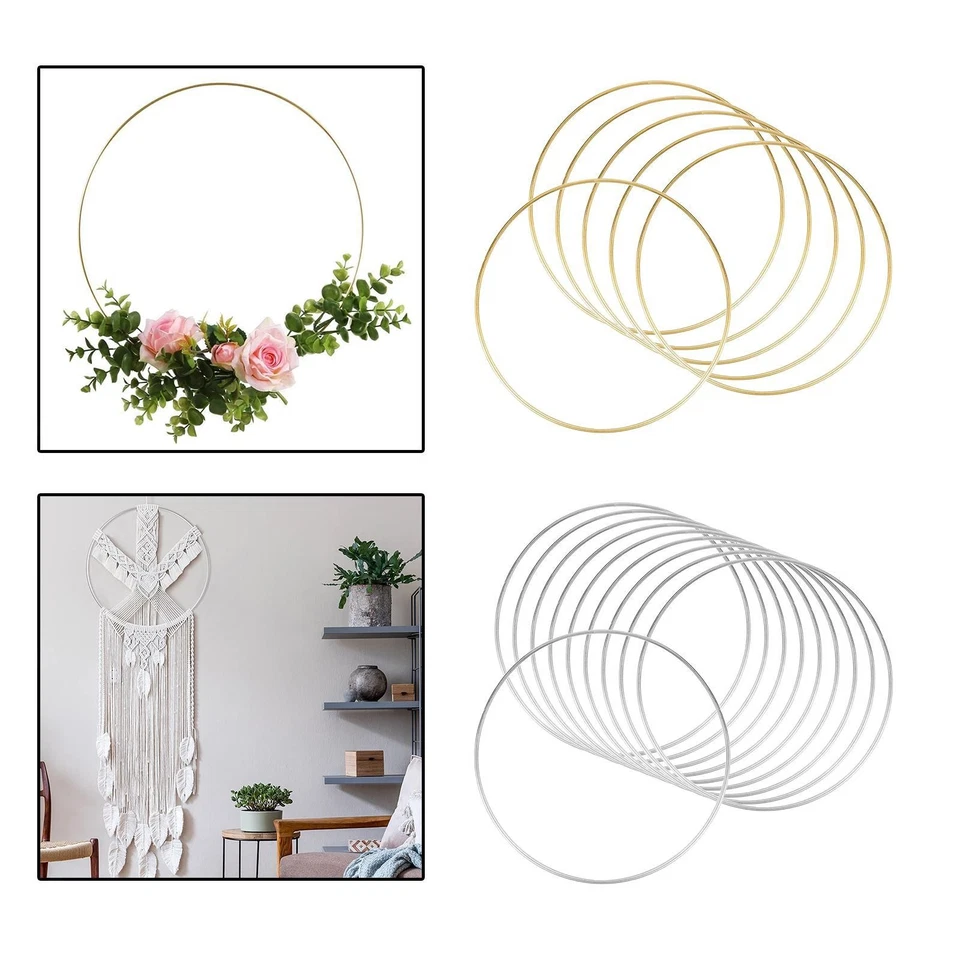 12 inch Large Metal Iron Floral Hoop Rings for DIY Macrame Crafts Wedding Wreath - image 1 of 1