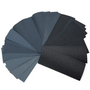 Schleifpapier, 45 Stück, 80 bis 3000 Körnung Schleifpapier Sortiment, 9 x 3,6 Siliziumkarb... - Bild 1 von 9