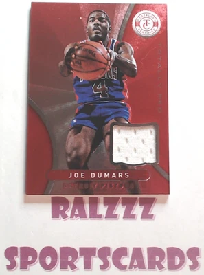 Joe Dumars 2012-13 Totally Certified Red Game-Used Jersey Pistons - Image 1 of 2