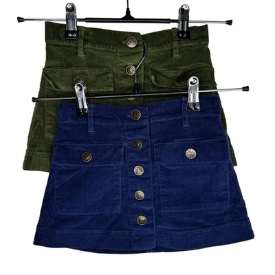 Paquete de falda de pana ajustable Crewcuts para niñas talla 5 verde oliva y azul marino Foto 1 de 4