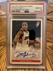 2005 Rittenhouse WNBA Dawn Staley Autograph-Action PSA 10 POP 4 - Picture 1 of 2