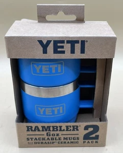 YETI RAMBLER 6 OZ ESPRESSO CUP STACKABLE MUGS- 2 PACK BIG WAVE BLUE (MVP031532) - Picture 1 of 4