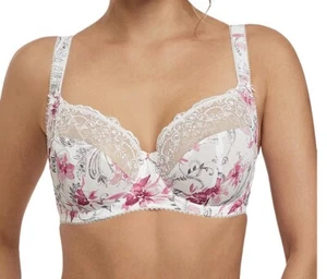 Sujetador Fantasie Harriet Talla 30E Blanco Rosa Floral Bajo Cableado Sin Acolchar Nuevo con Etiquetas - Imagen 1 de 3