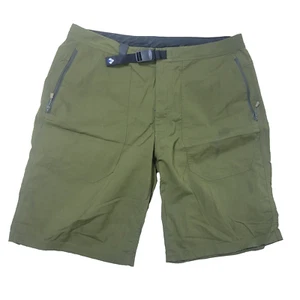 Montbell Herren große olivgrüne Shorts Reißverschlusstaschen mit Gürtel - Bild 1 von 6