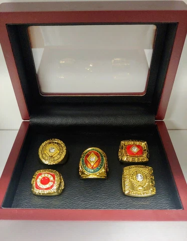 Cincinnati Reds - World Series 5 Ring Set With Display Box.. Bench Rose Davis Cover