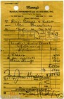 JIMI HENDRIX - Rare Signed Guitar Amp Receipt 1969 - 7"x4" reprint