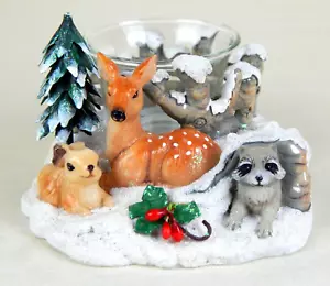 Elder Beerman Snowy Winter Wildlife Votivkerzenhalter - Bild 1 von 6