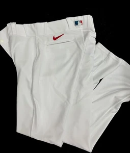 Pantalone St Louis Cardinals bianco tinta unita Nike gioco usato autentico 38x36 - Foto 1 di 3