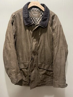 St Johns Bay VTG Men’s Brown Suede Thick Quilted Lined Winter Jacket Sz Large - Image 1 of 4