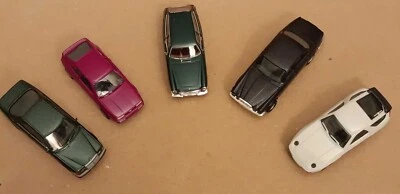 HERPA 1:87 5 Cars: Porsche,Jaguar,Volvo,VW,Mercedes, plastic model, unused-A - Immagine 1 di 4
