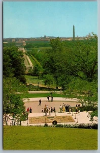 Postcard Washington DC c1960s John F. Kennedy Grave Arlington National Cemetery - Picture 1 of 2
