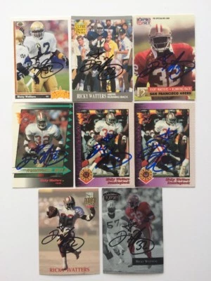 Ricky Watters Autographed Card Will Pass BAS RC Rookie Upper Deck Notre Dame  - Image 1 of 4