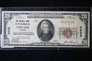 1929 $20 National Currency, Chicago, IL., Store Sale 091032 - Picture 1 of 2
