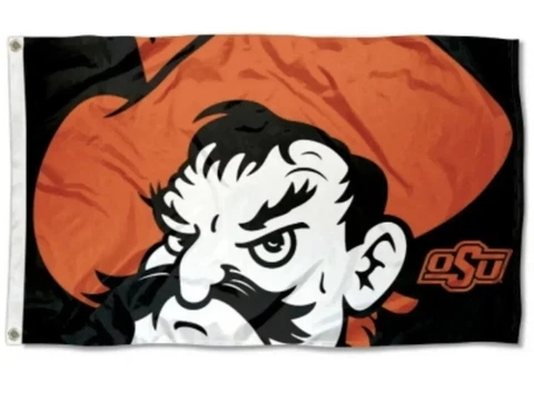 Oklahoma State Cowboys Pistol Pete Flag 3x5 Cover