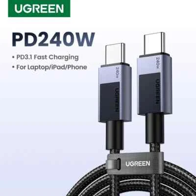 Ugreen USB C to USB C Fast Charger Cable 240W 48V/5A PD 3.1 Charging - Image 1 of 4