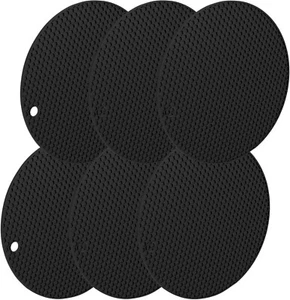 Silicone Trivet Mats for Hot Dishes, 6 Heat Resistant Hot Pads,Pot Holders - Picture 1 of 9